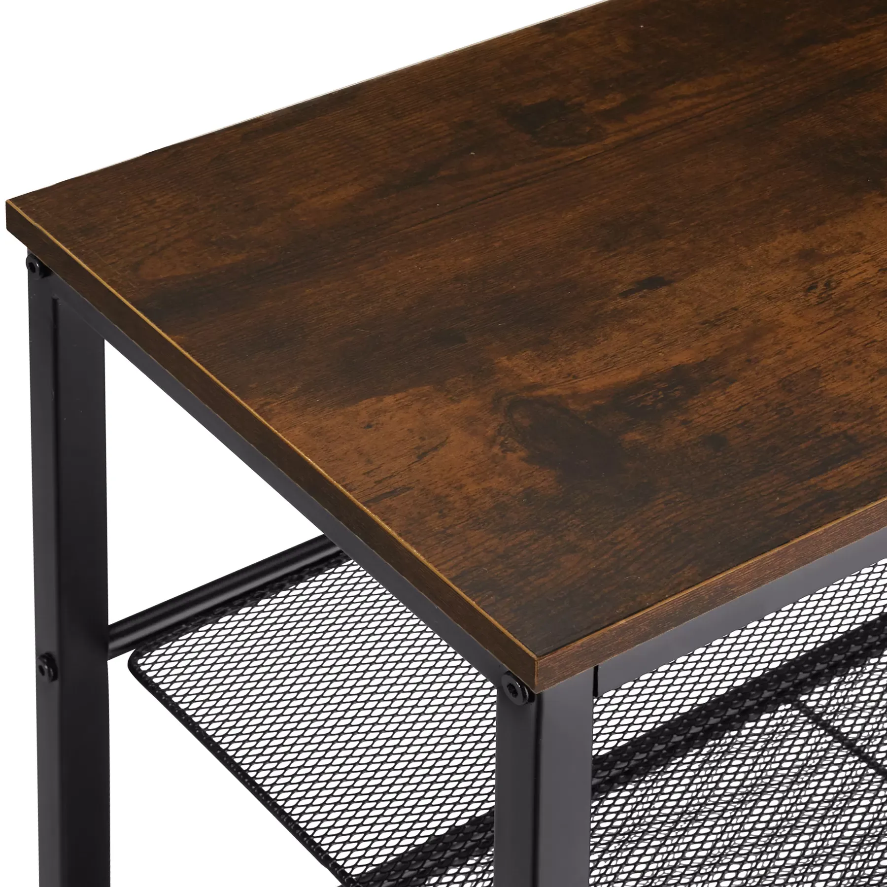 Illustration numéro 3 du produit Étagère à chaussures Style industriel 100x305x725cm Bois foncé