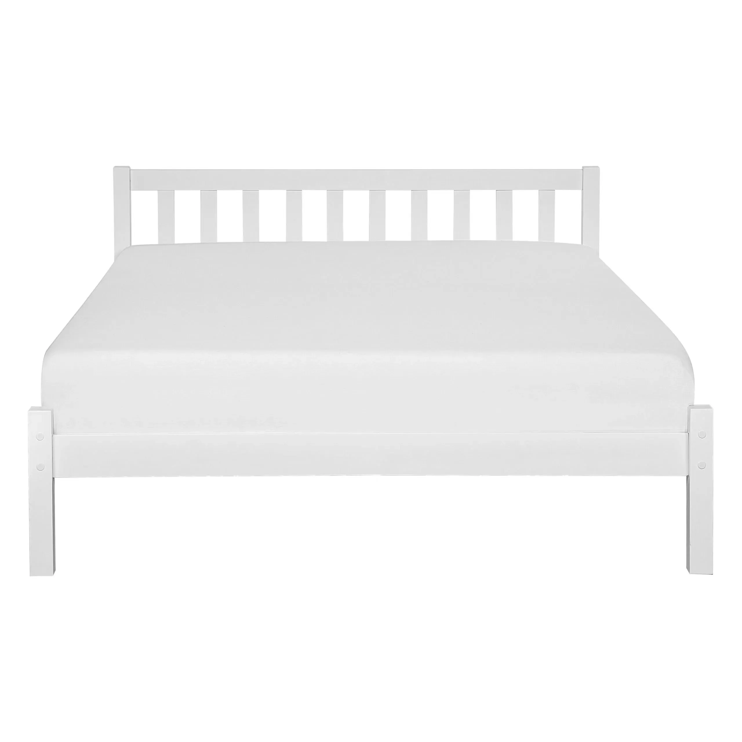 Illustration numéro 3 du produit Lit double en bois blanc 140x200