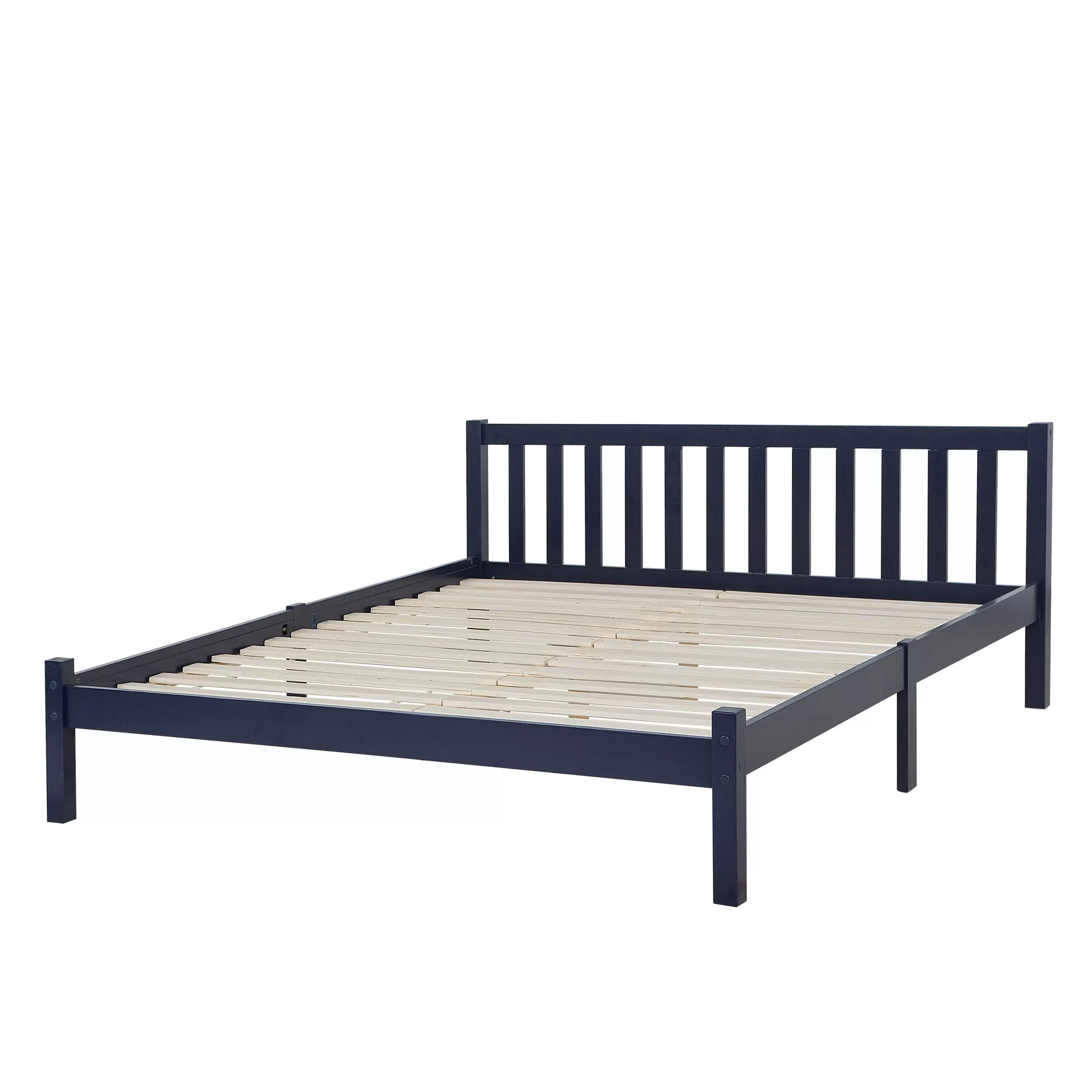 Illustration numéro 3 du produit Lit double en bois bleu 140x200