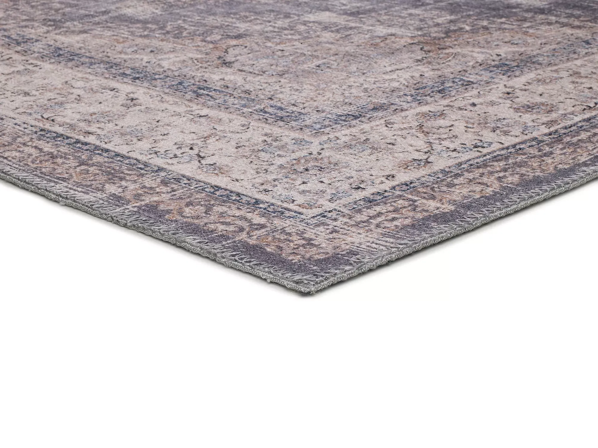 Illustration numéro 3 du produit Tapis lavable vintage gris 140x200 cm