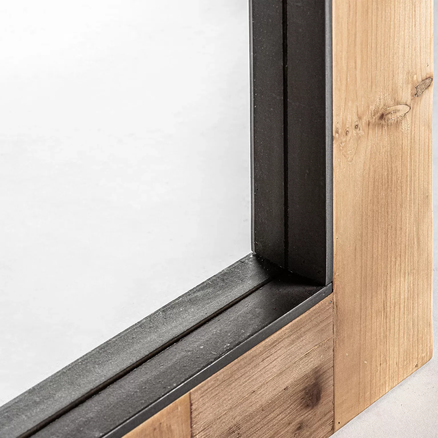 Illustration numéro 3 du produit Miroir en bois de sapin marron 68x4x88 cm