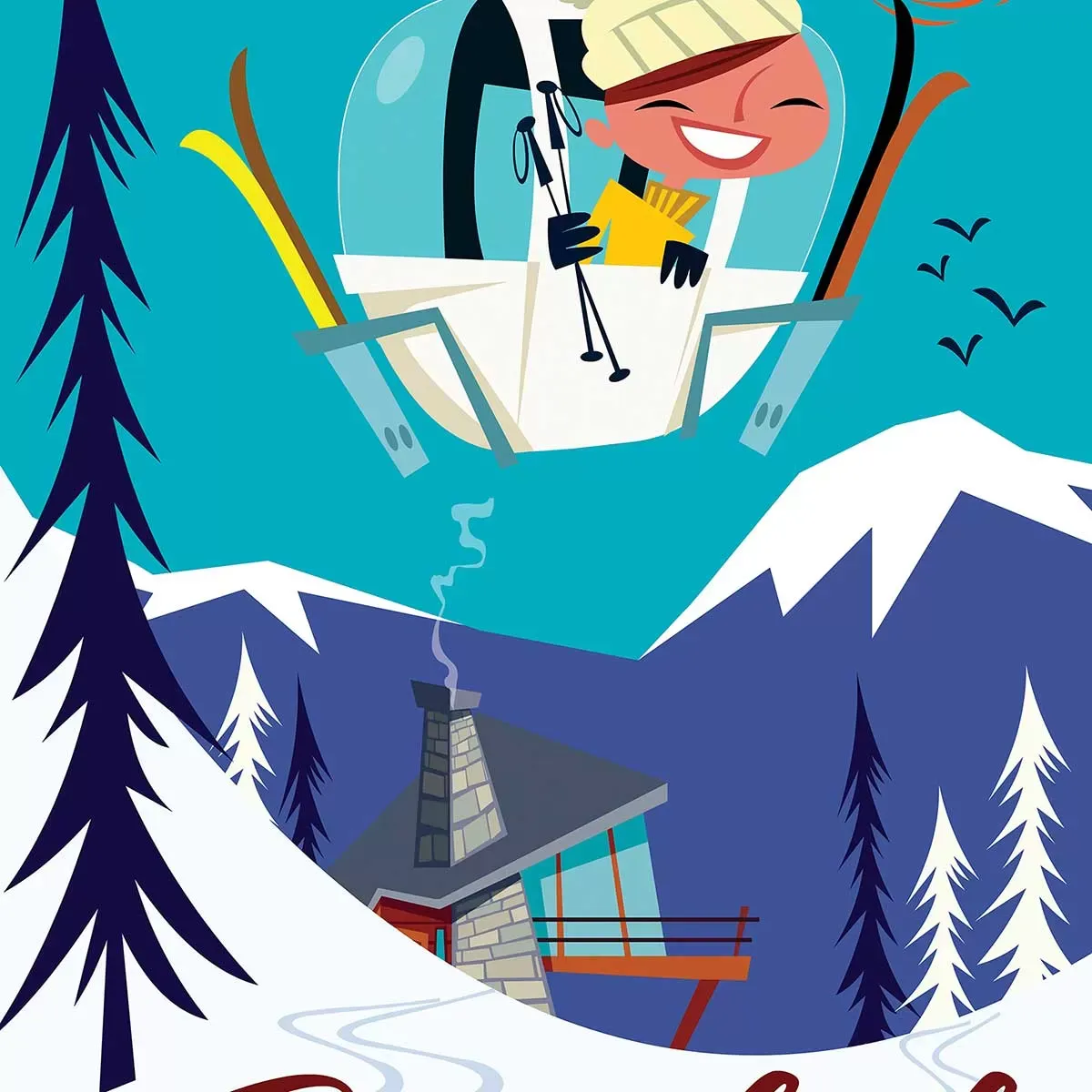 Illustration numéro 3 du produit Tableau voyage en Suisse imprimé sur toile 30x45 cm