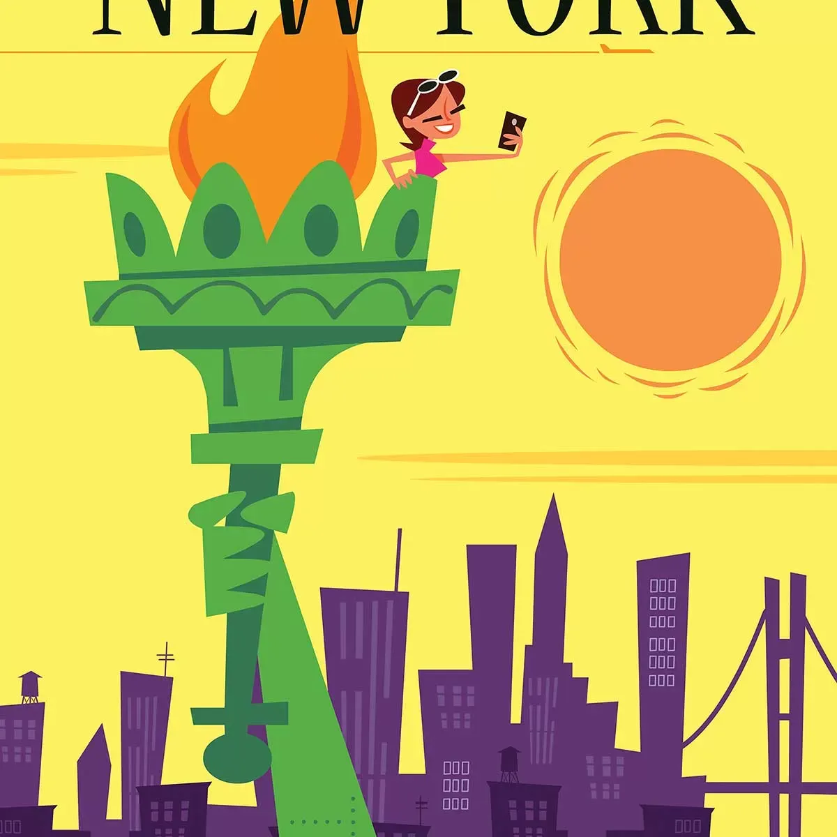 Illustration numéro 3 du produit Tableau voyage à new york imprimé sur toile 40x60 cm