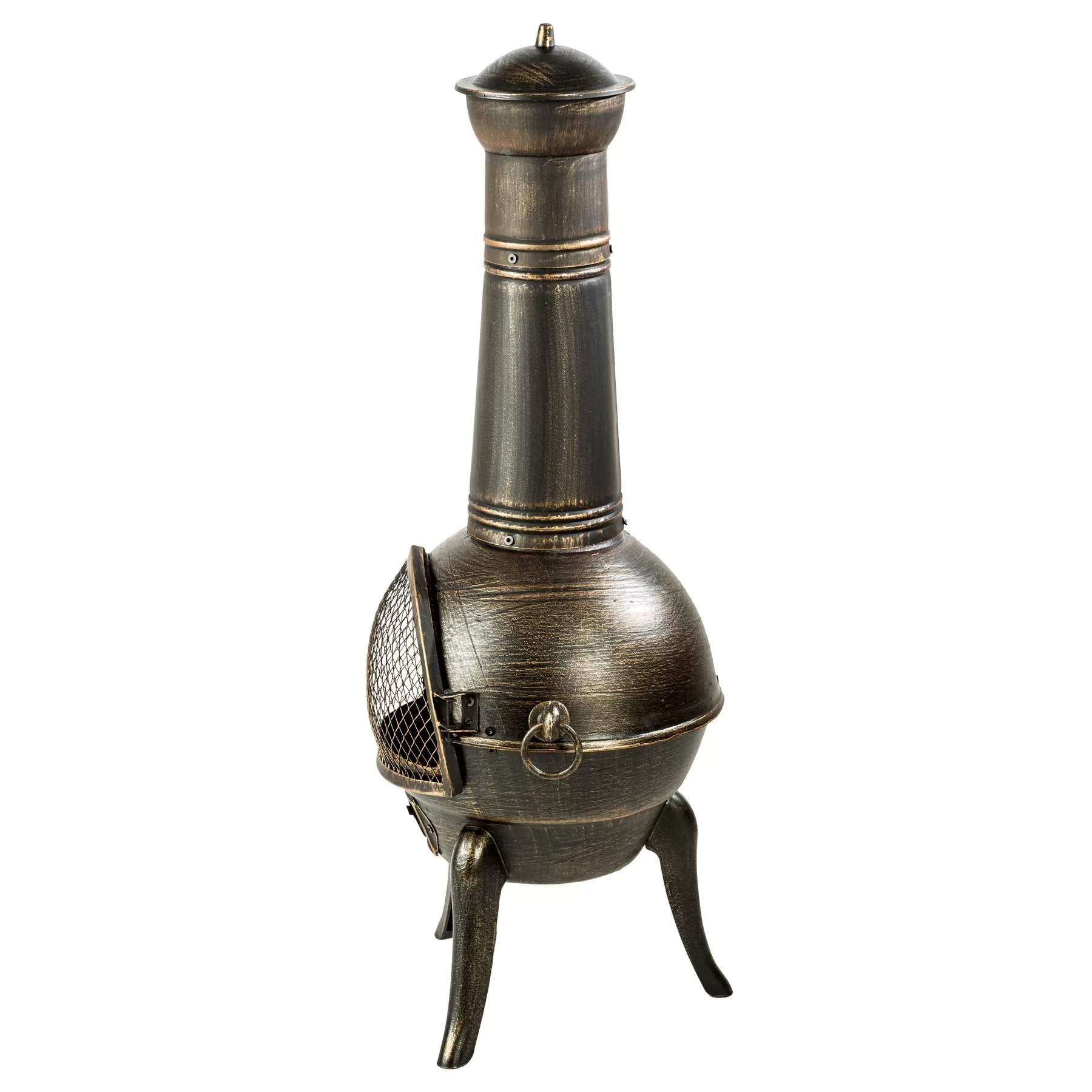 Illustration numéro 3 du produit Brasero en fonte en Fonte avec Grille anti-étincelles gris