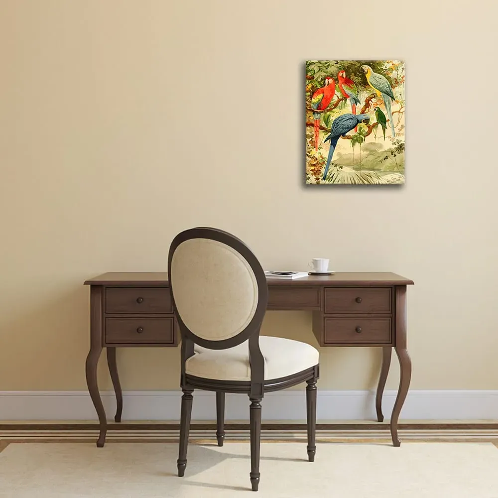 Illustration numéro 3 du produit Tableau - Aras - Emil August Goeldi 60x80cm