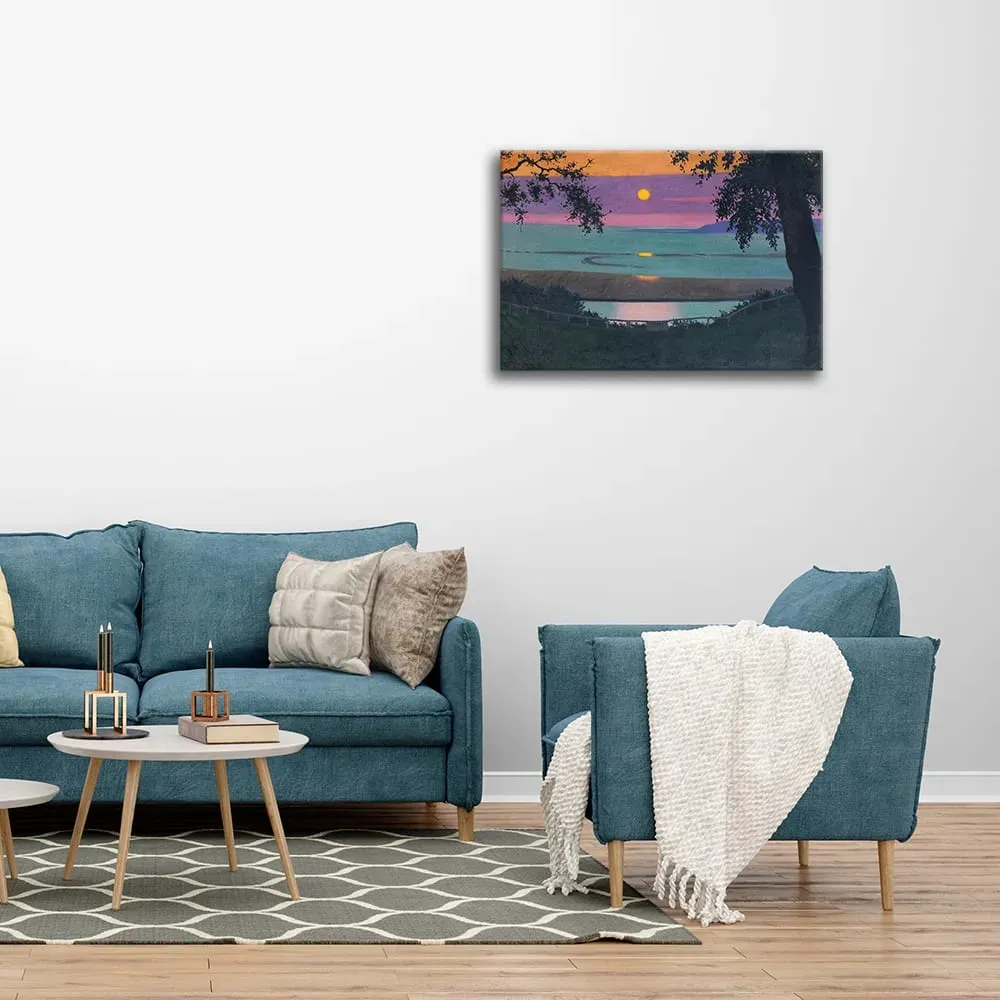 Illustration numéro 3 du produit Tableau - Coucher de Soleil à Grace - Félix Vallotton 50x70cm