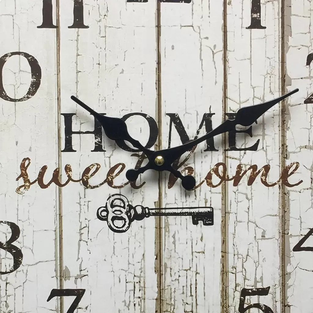 Illustration numéro 3 du produit Horloge murale effet bois noir et blanc ø 33,8 cm