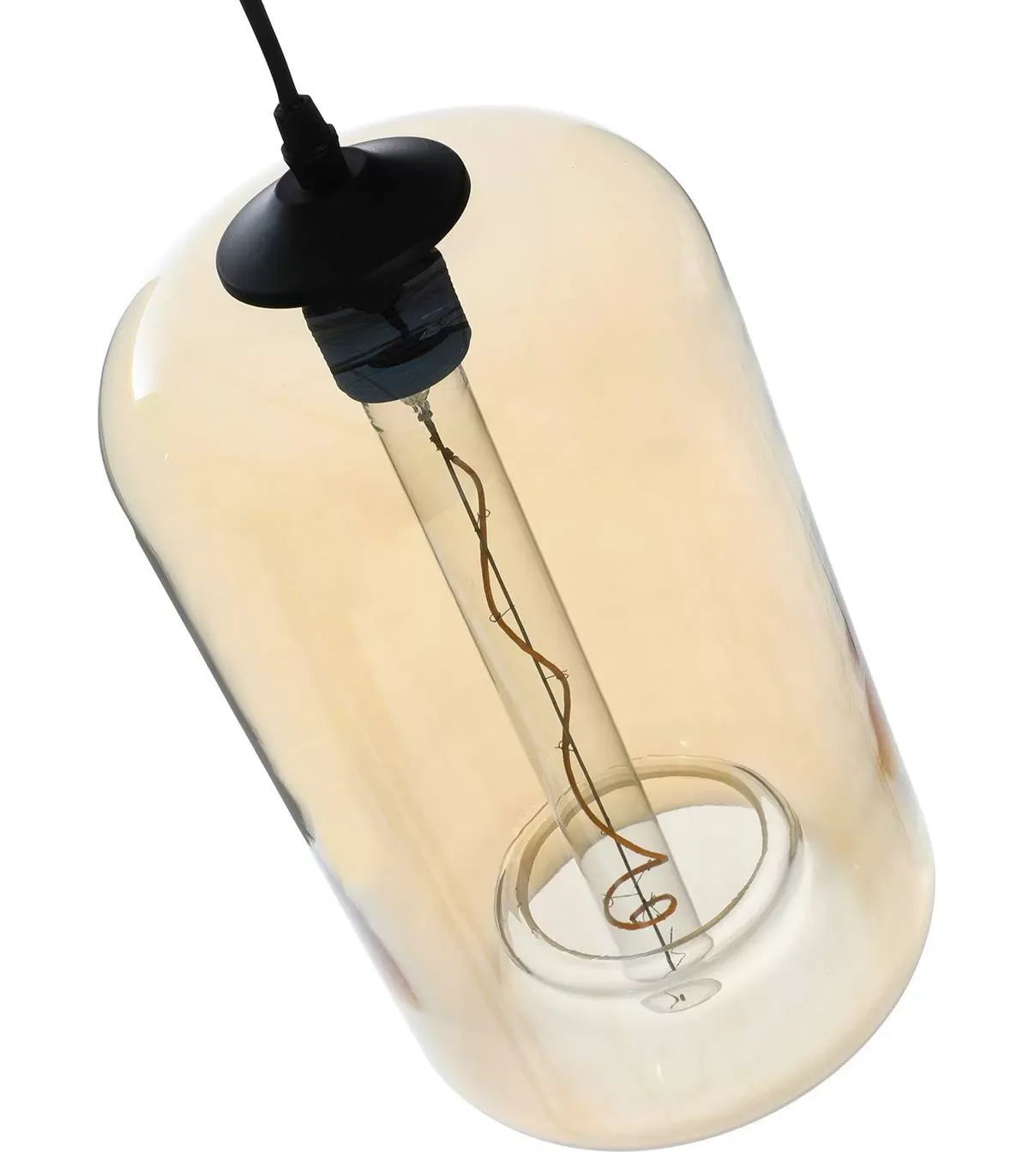 Illustration numéro 3 du produit suspension en verre marron, d. 18 cm