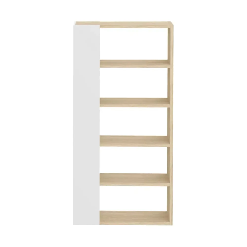 Illustration numéro 3 du produit Bibliothèque effet bois blanc et chêne clair