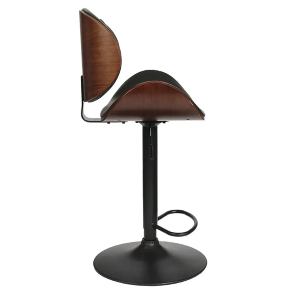 Illustration numéro 3 du produit Chaise de bar reno hauteur réglable noir