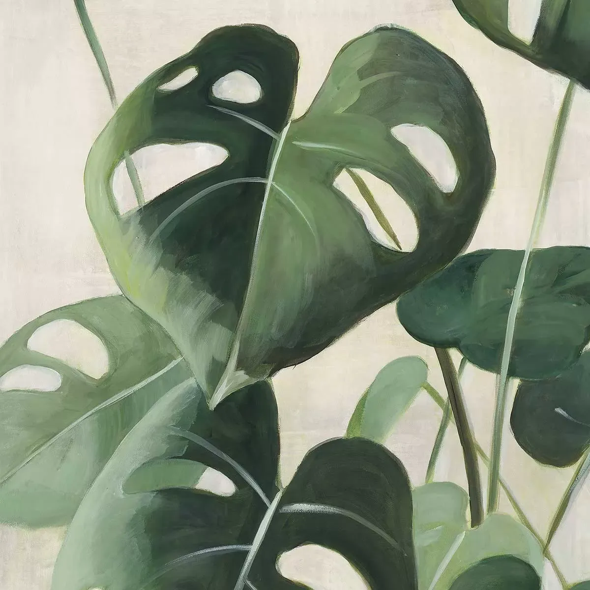 Illustration numéro 3 du produit Tableau aquarelle tropicale imprimé sur toile 80x120 cm