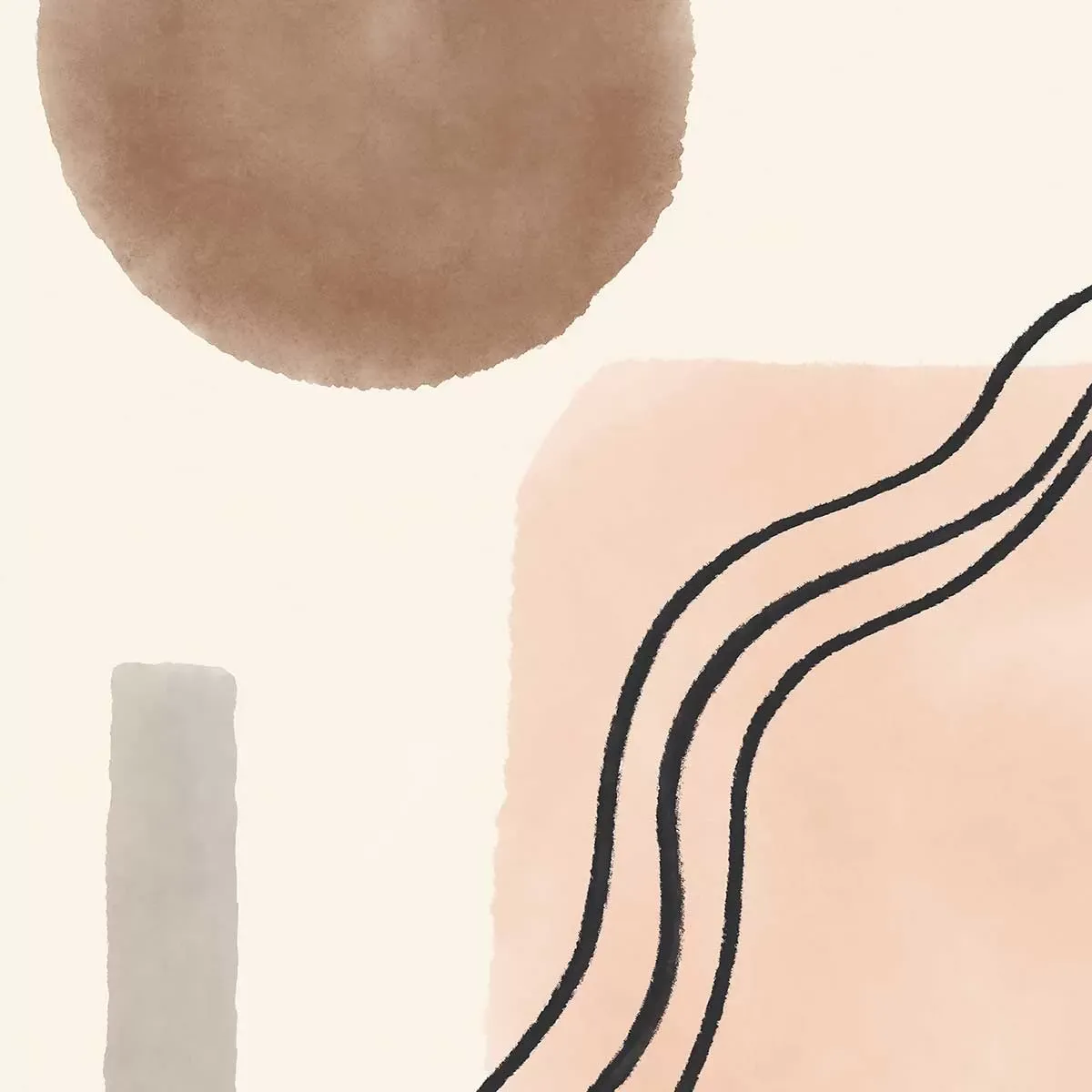 Illustration numéro 3 du produit Tableau graphisme inspiration 50's imprimé sur toile 80x120 cm