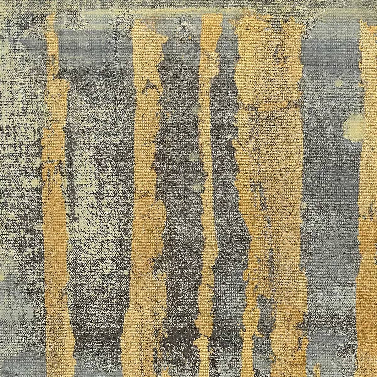 Illustration numéro 3 du produit Tableau carré magique doré imprimé sur toile 80x80 cm