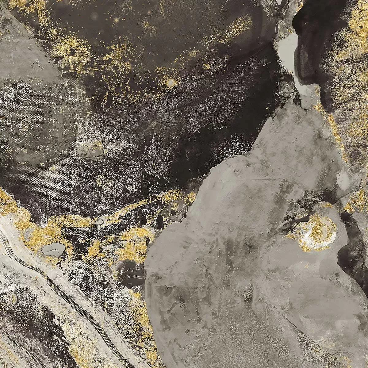 Illustration numéro 3 du produit Tableau rivière d'or imprimé sur toile 50x50 cm