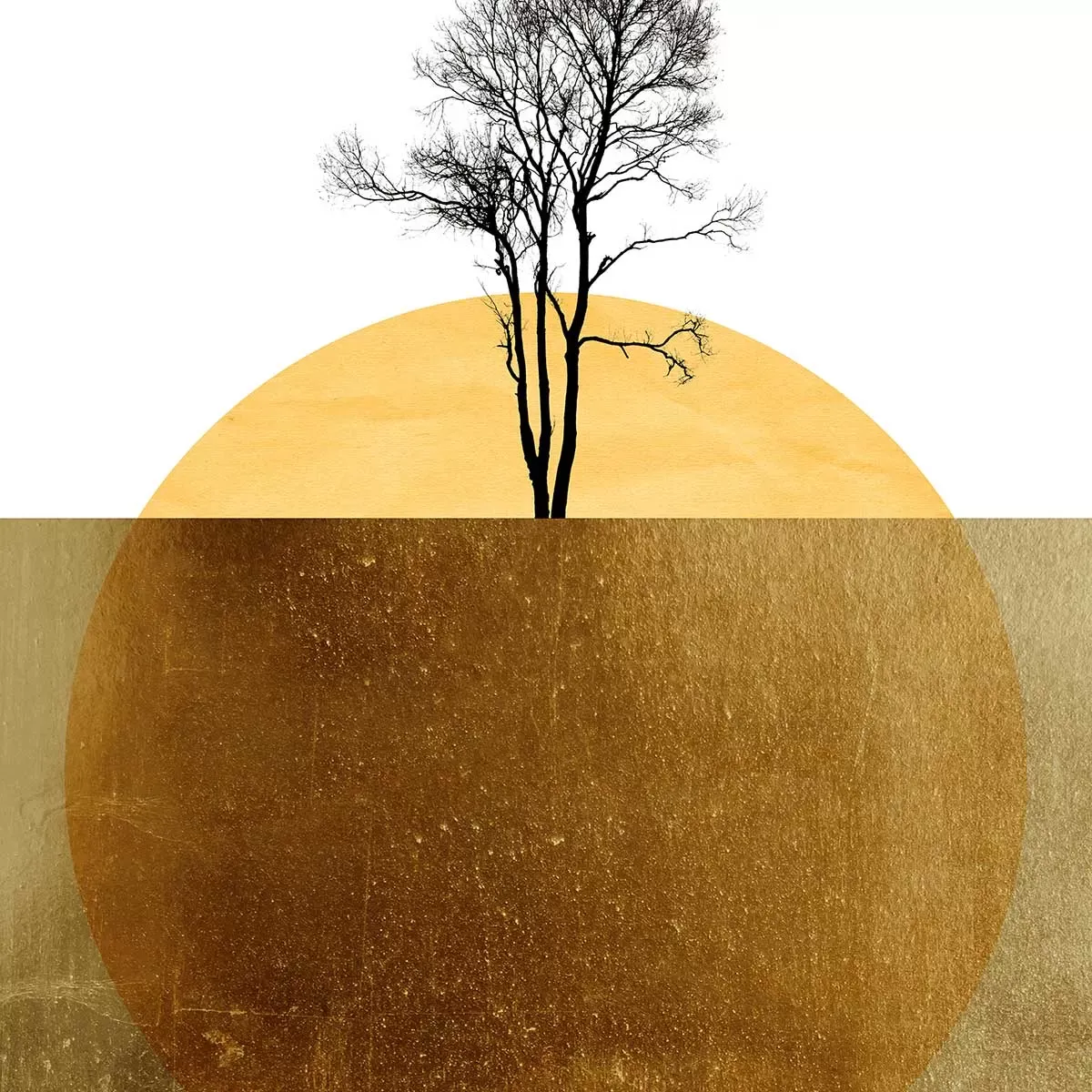 Illustration numéro 3 du produit Tableau abstrait golden ocean imprimé sur toile 60x90 cm