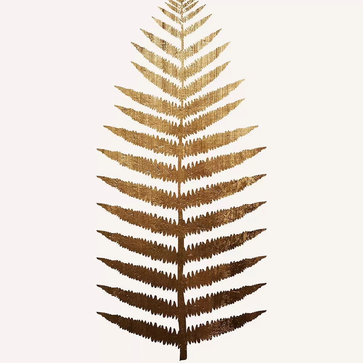 Illustration numéro 3 du produit Tableau fleurs fougere d'or imprimé sur toile 30x45 cm