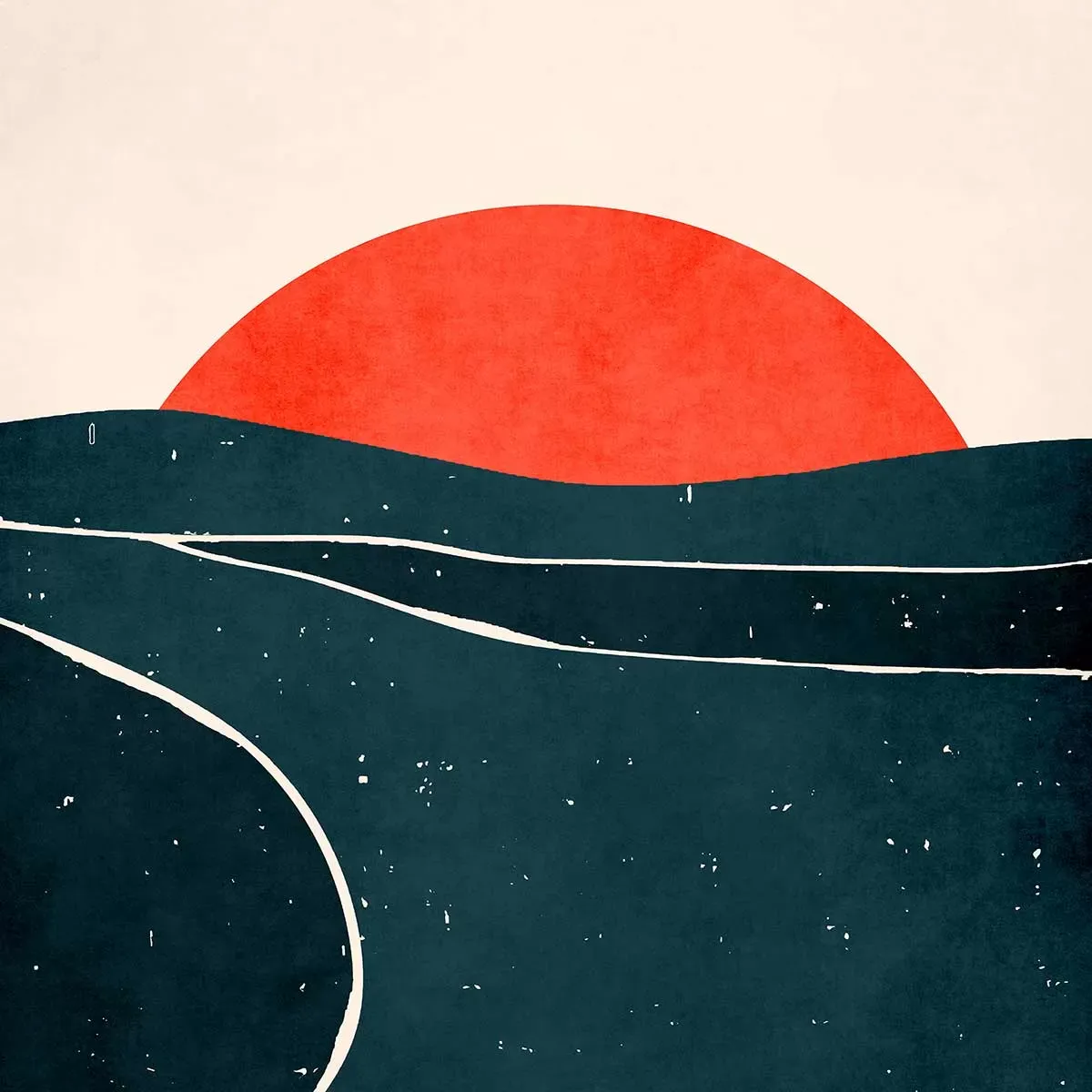 Illustration numéro 3 du produit Tableau déco Brise au sunset imprimé sur toile 30x45 cm