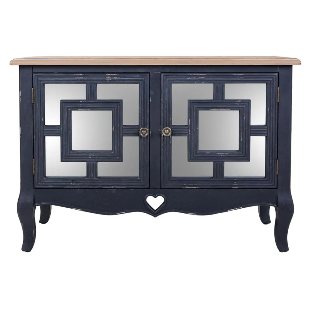 Illustration numéro 3 du produit Console en bois noir 83x36x56,5h