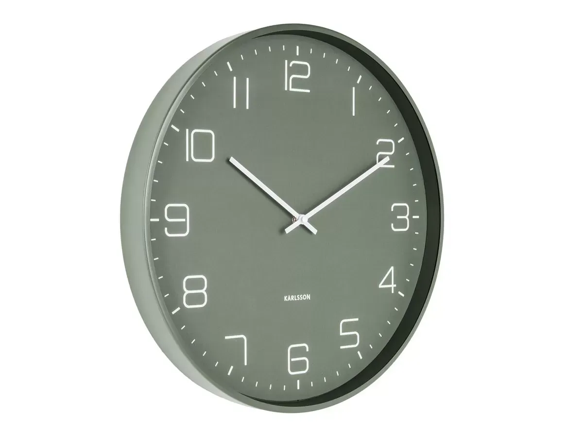 Illustration numéro 3 du produit Horloge murale en acier vert