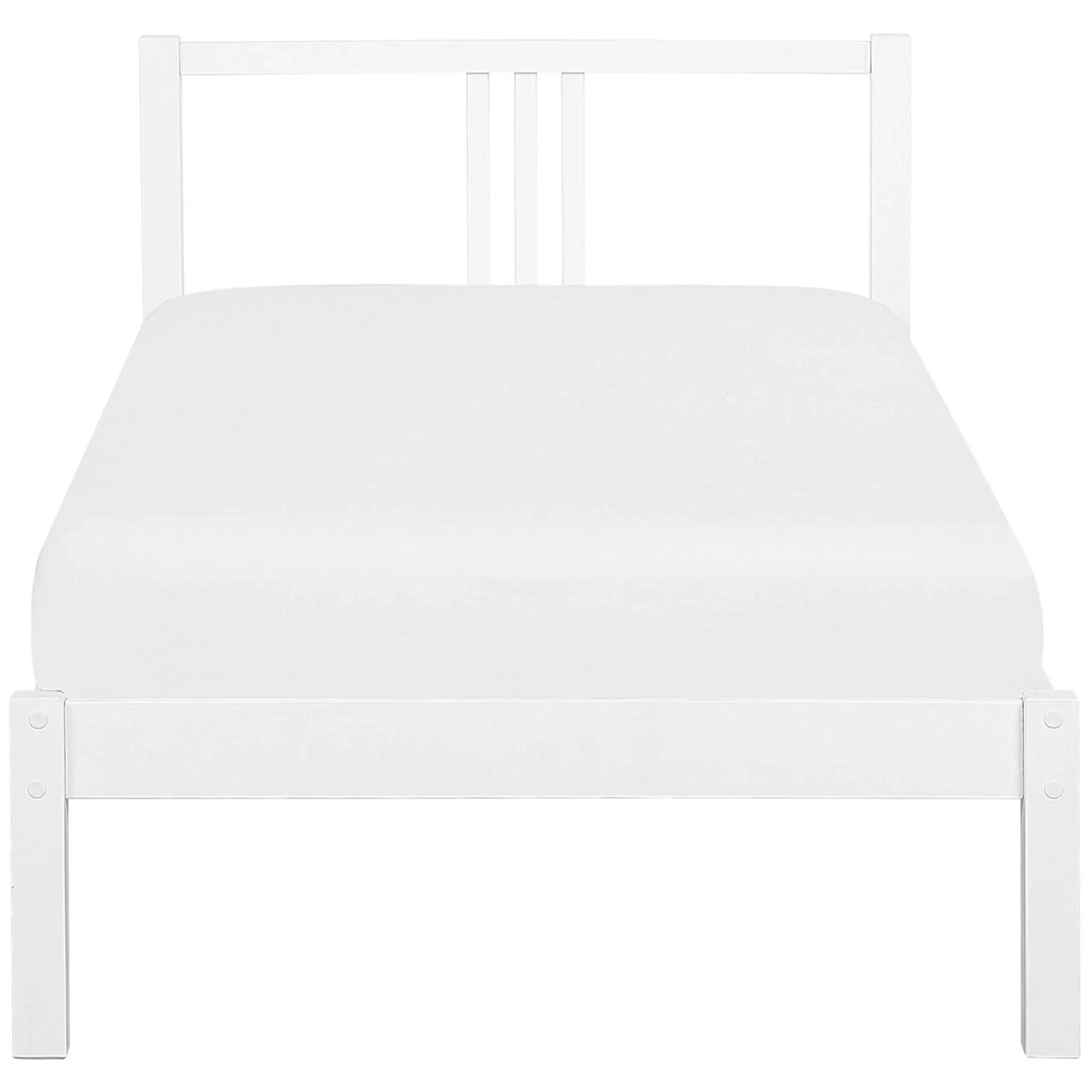 Illustration numéro 3 du produit Lit simple en bois blanc 90x200