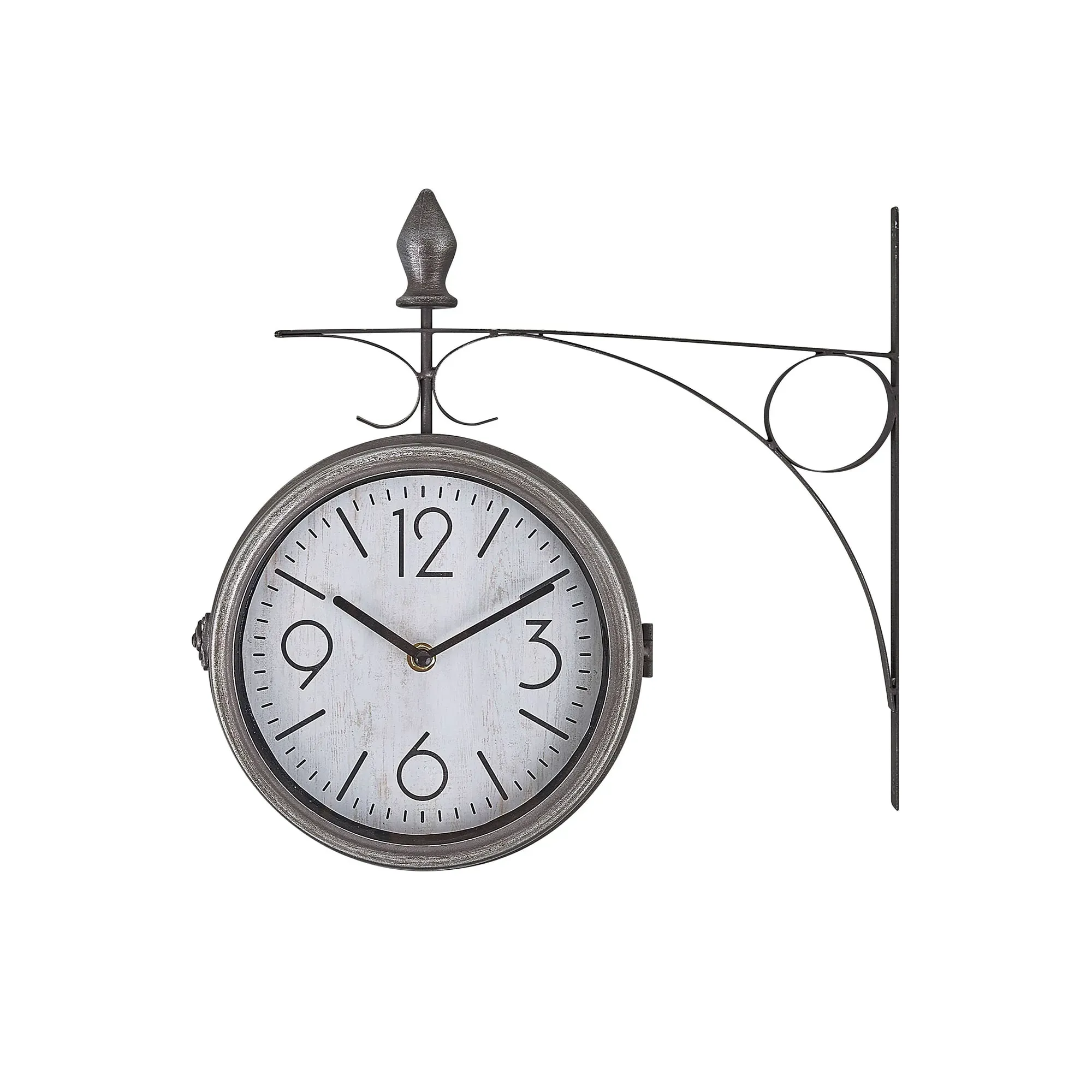 Illustration numéro 3 du produit Horloge murale 34 cm métal argenté