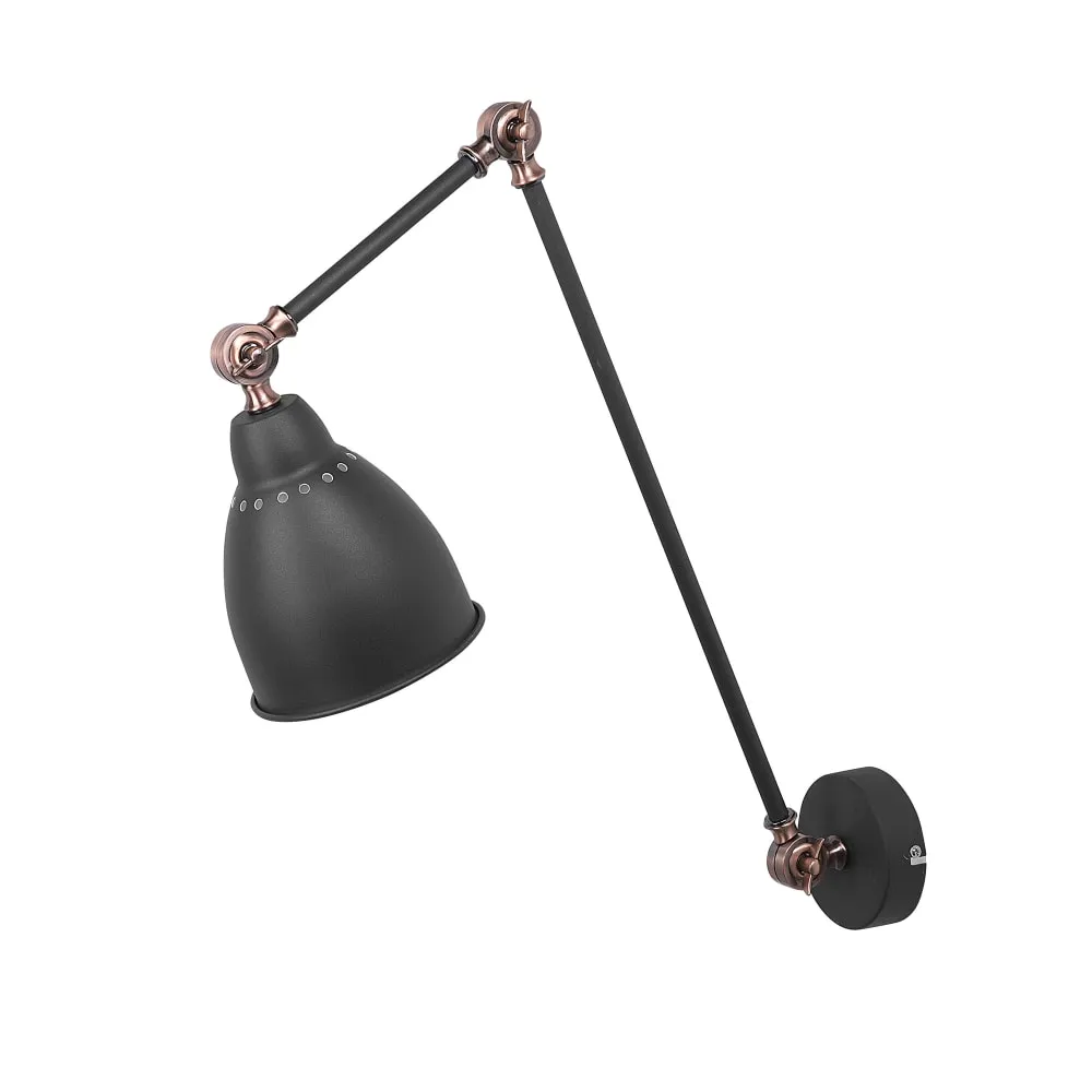 Illustration numéro 3 du produit Lampe murale réglable métal gris graphite