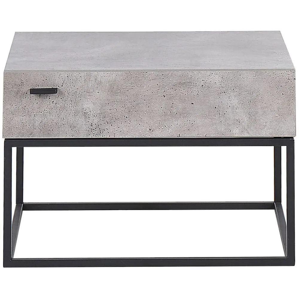 Illustration numéro 3 du produit Table de nuit à 1 tiroir gris clair