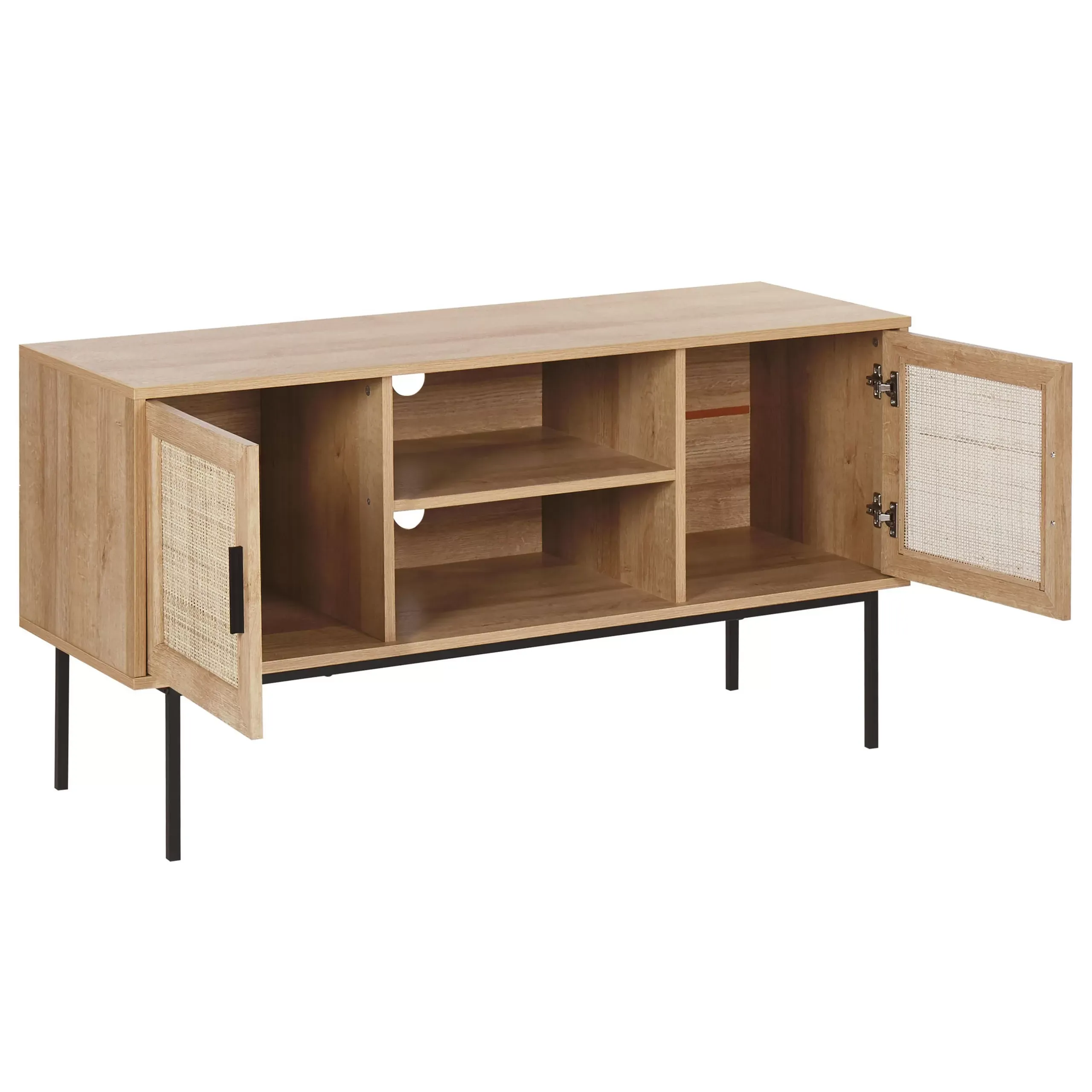 Illustration numéro 3 du produit Meuble tv rotin marron clair