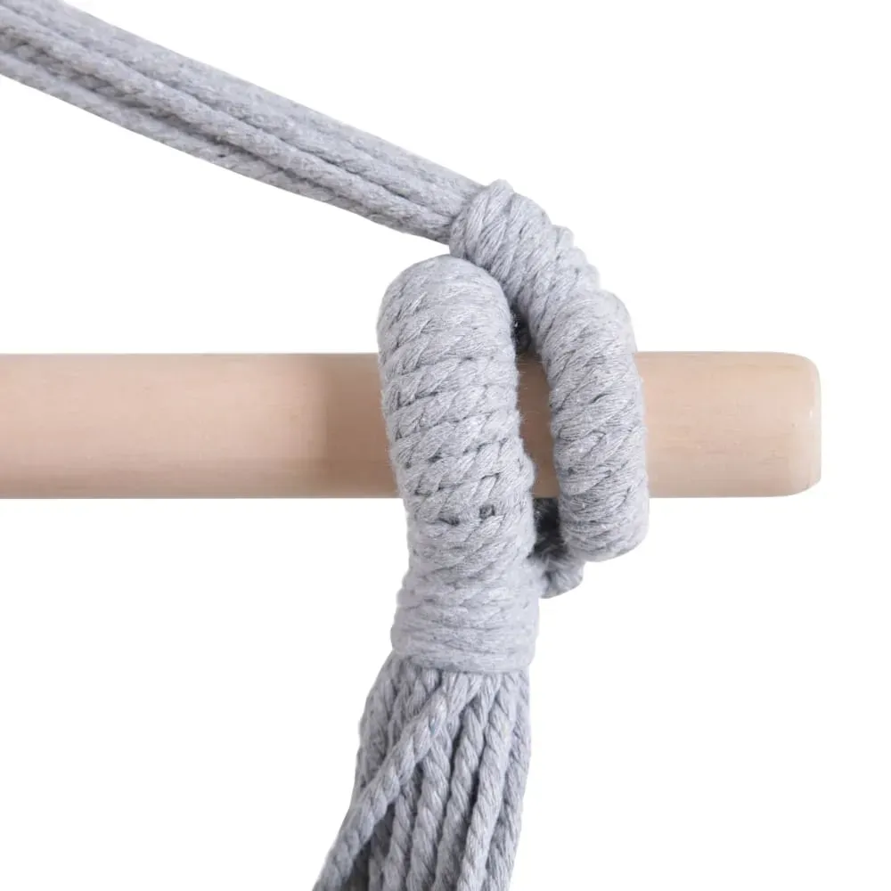 Illustration numéro 3 du produit Fauteuil suspendu avec coussins rembourrés en coton gris