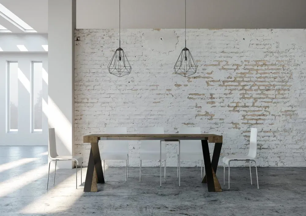 Illustration numéro 3 du produit Console extensible 90x40/196 cm effet bois noyer