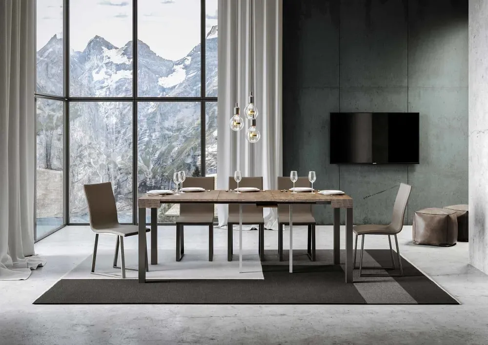 Illustration numéro 3 du produit Console extensible 90x40/300 cm effet bois noyer