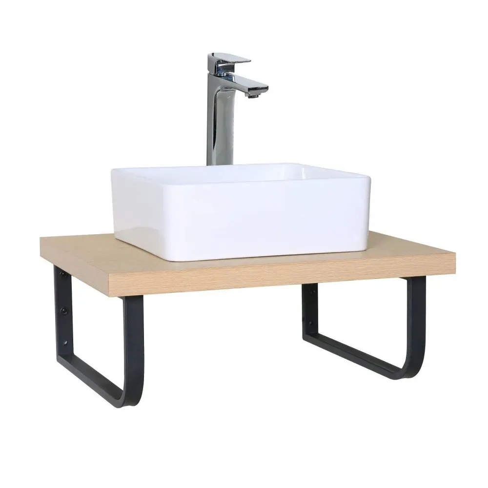 Illustration numéro 3 du produit Plan de toilette suspendu seul - WILL - 60 cm - Ep. 3,8 cm