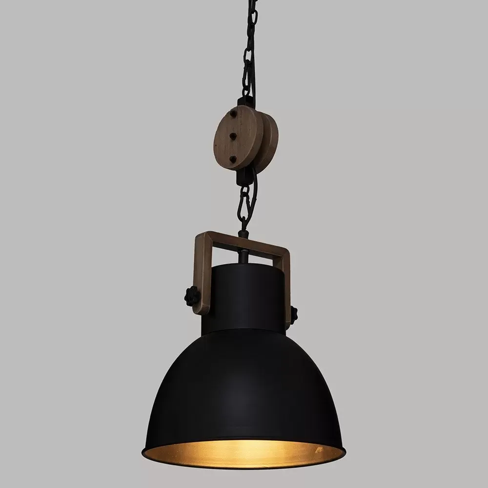 Illustration numéro 3 du produit Suspension métal noir D23cm