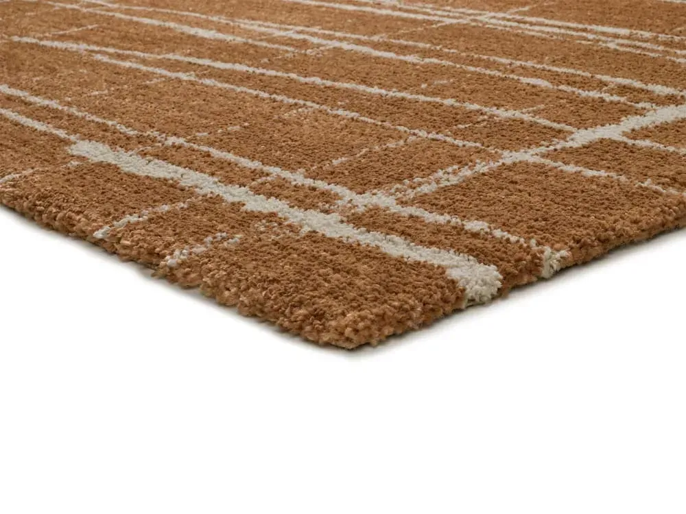 Illustration numéro 3 du produit Tapis abstrait cuivre 120x170 cm