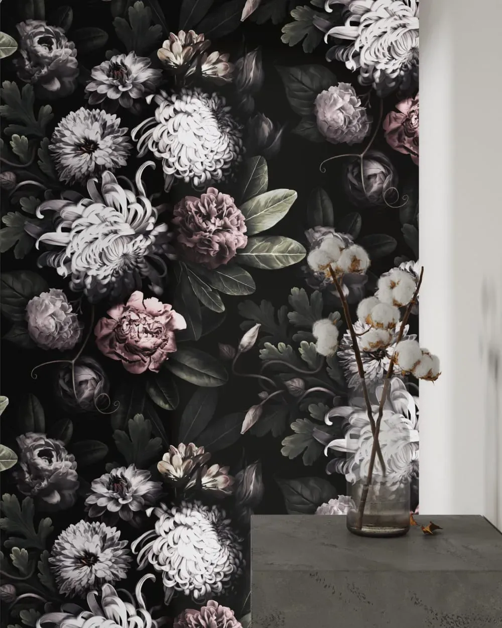 Illustration numéro 3 du produit Papier Peint Floral,papier écologique fin,200x280cm,8 feuilles