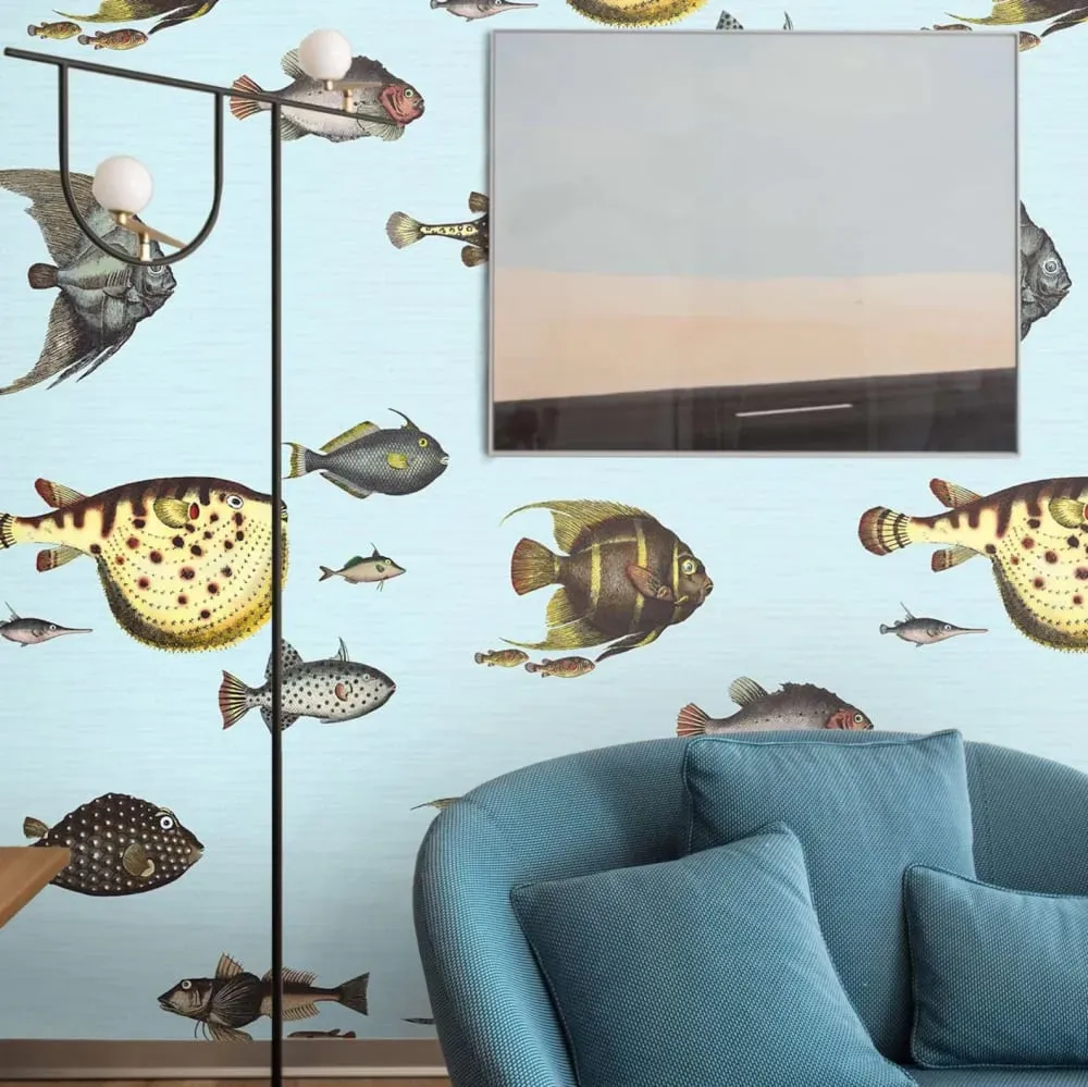 Illustration numéro 3 du produit Papier Peint Poissons,papier écologique fin,200x280cm,8 feuilles