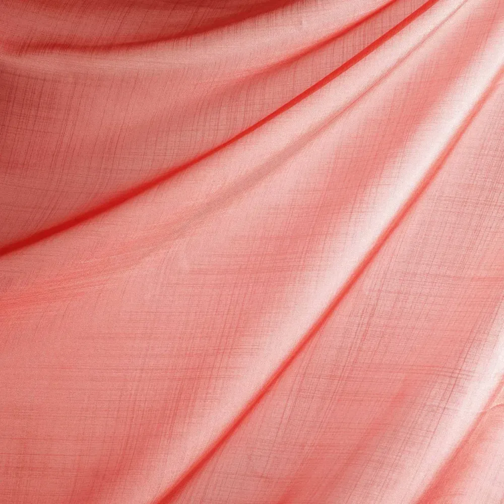 Illustration numéro 3 du produit Voilage en étamine givrée polyester terracotta 145x240 cm