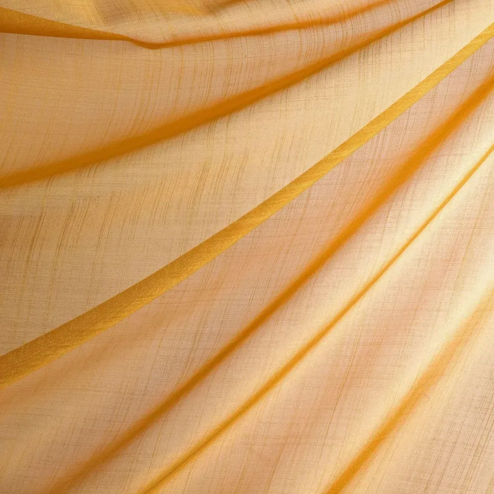 Illustration numéro 3 du produit Voilage en étamine givrée polyester jaune soleil 145x240 cm