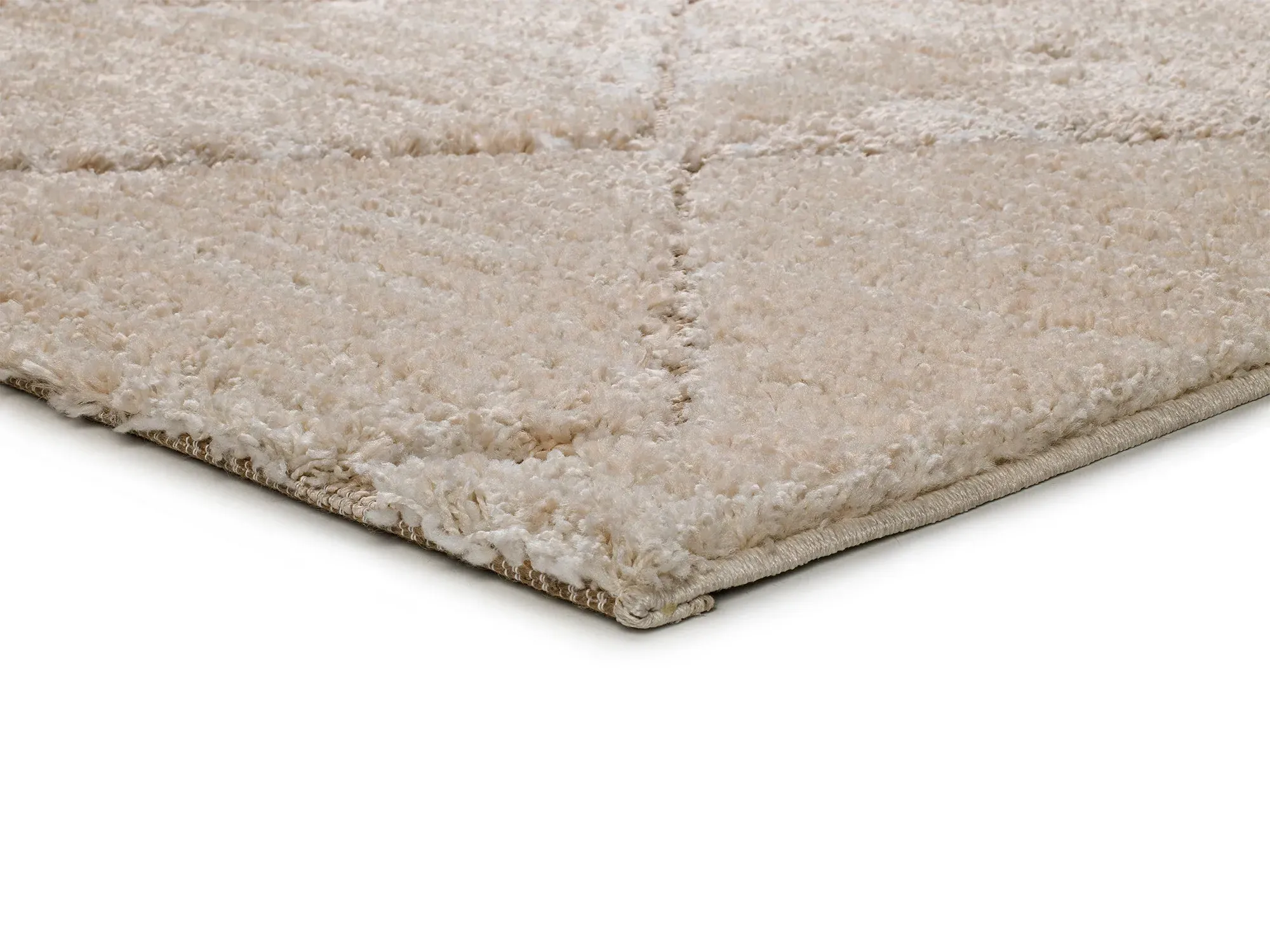 Illustration numéro 3 du produit Tapis shaggy ethnique beige 80x150 cm