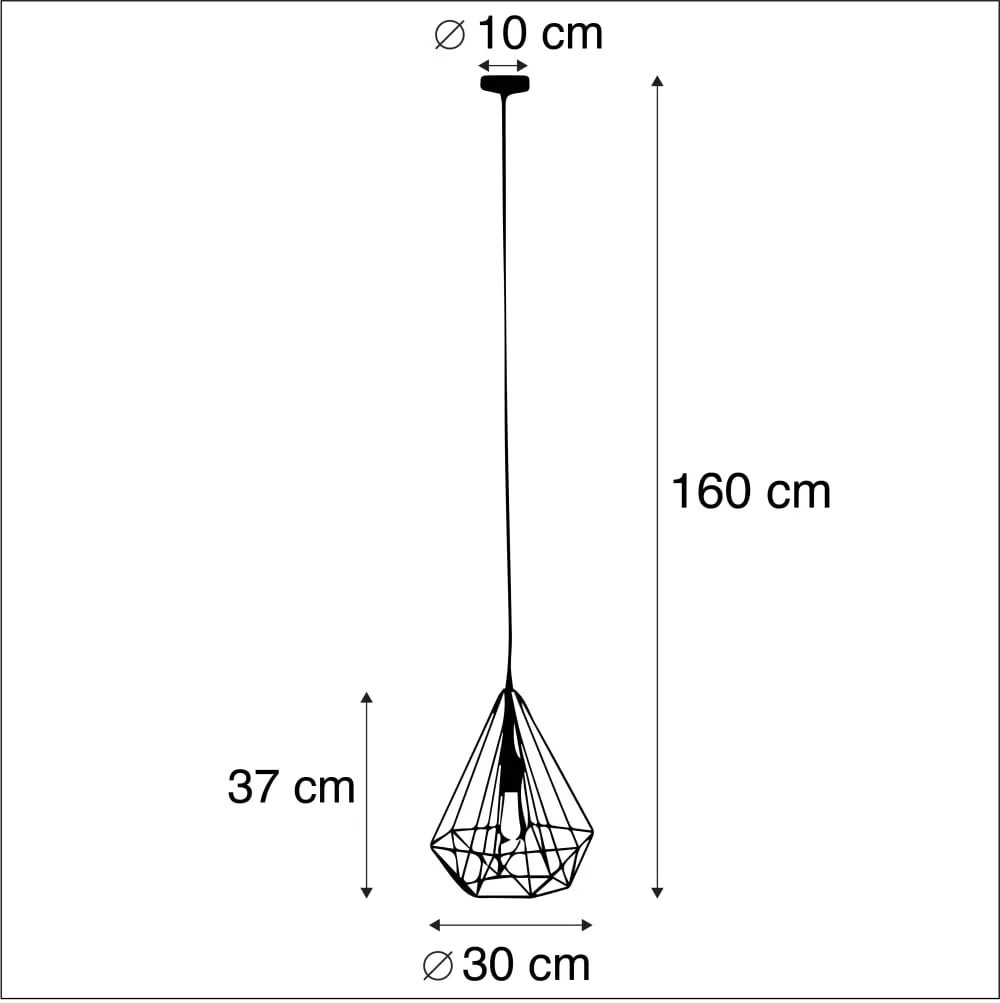 Illustration numéro 3 du produit Suspension en acier doré/laiton