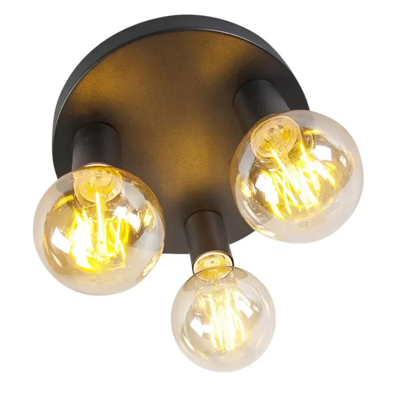 Illustration numéro 3 du produit Plafonnier en acier noir