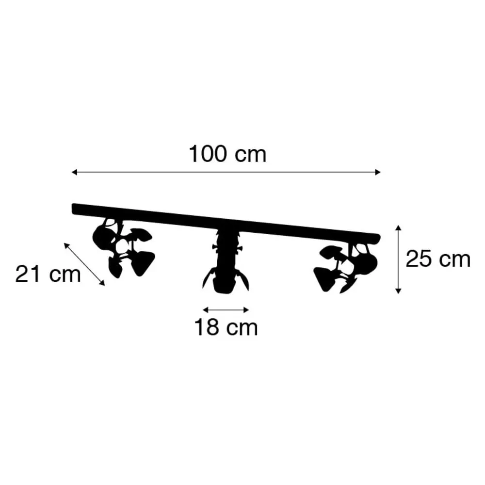 Illustration numéro 3 du produit Système rail 3 spots noir