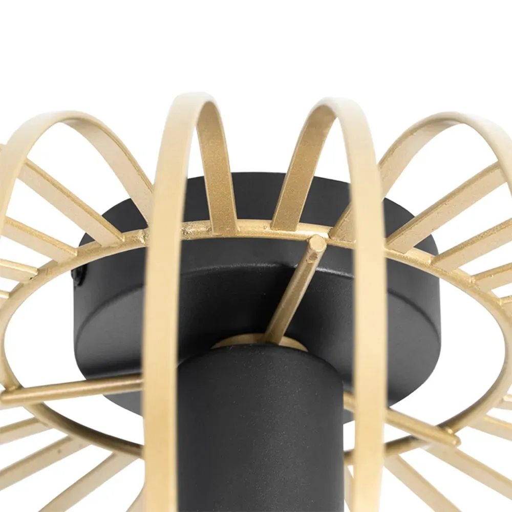 Illustration numéro 3 du produit Plafonnier en acier doré