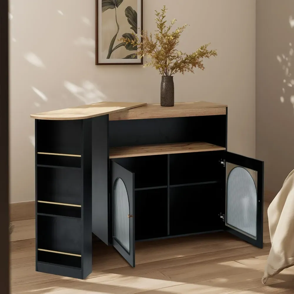 Illustration numéro 3 du produit Table de Chevet noir avec Rangement Pratique