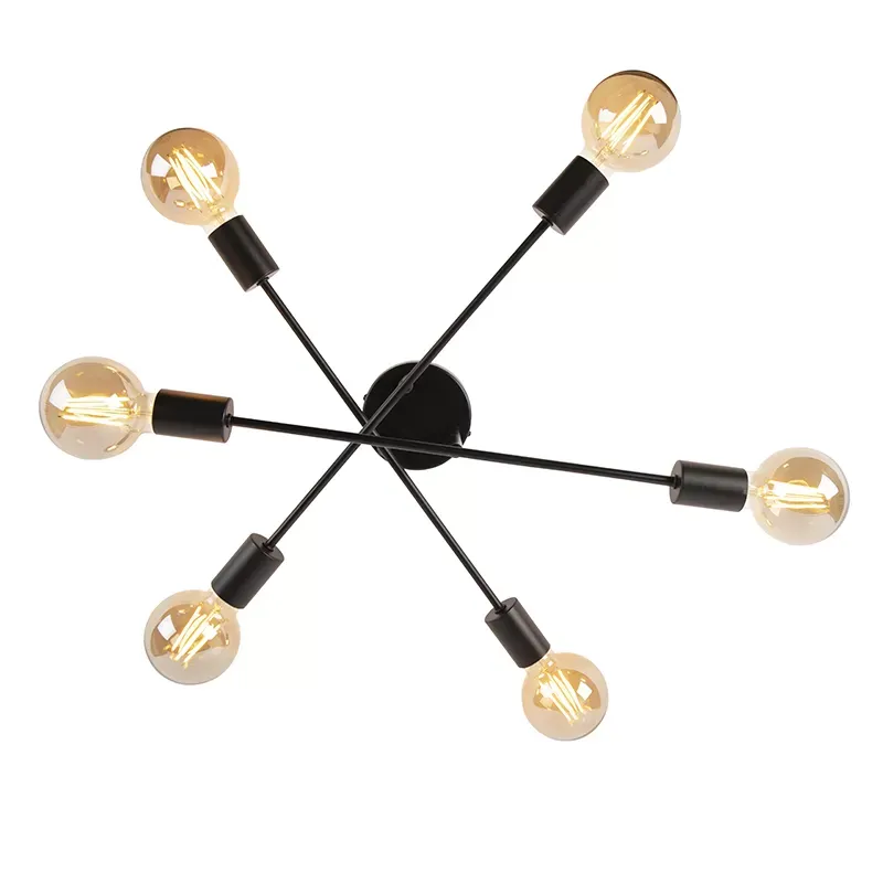 Illustration numéro 3 du produit Plafonnier en acier noir