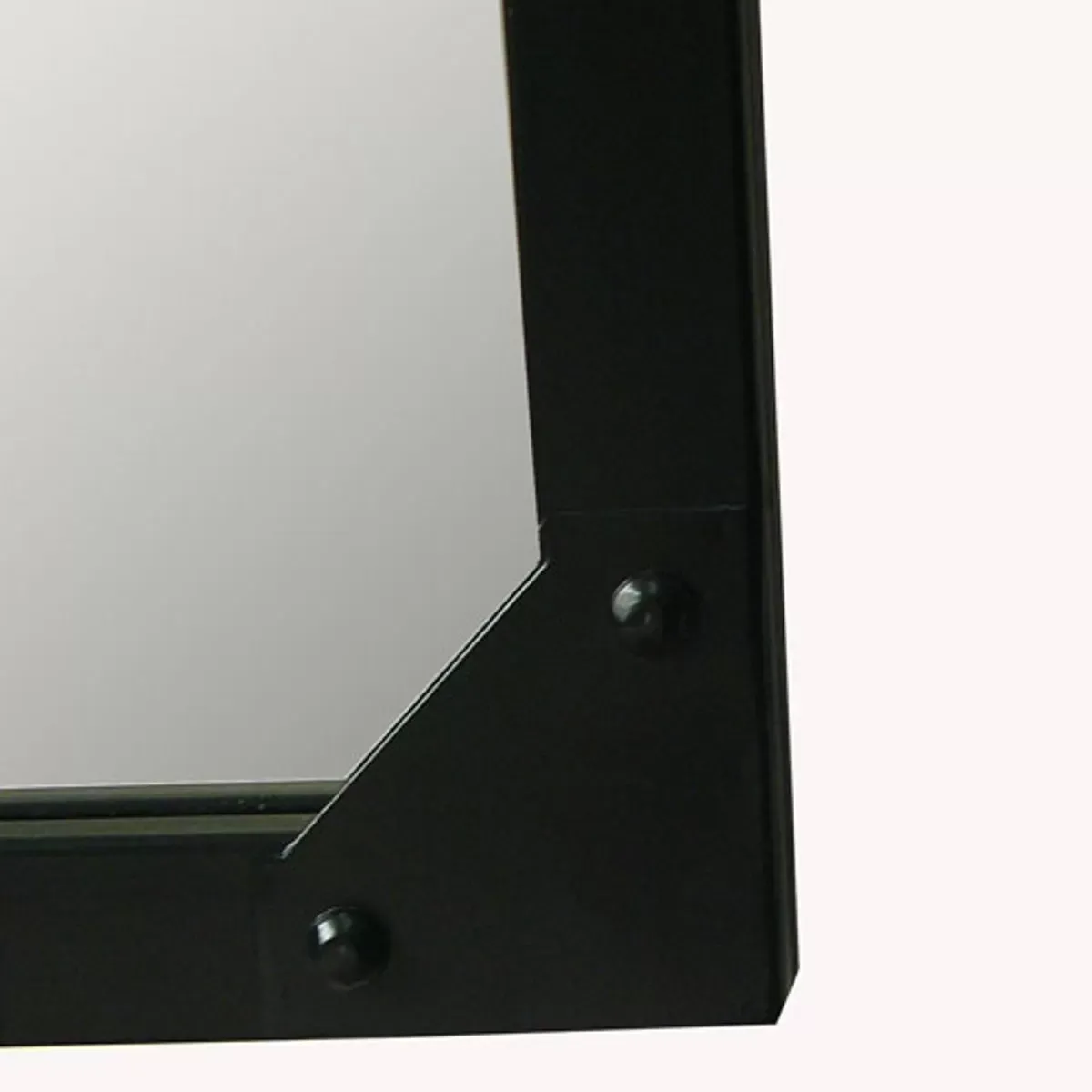 Illustration numéro 3 du produit Miroir psyché rectangulaire en métal noir 46 x 165 cm