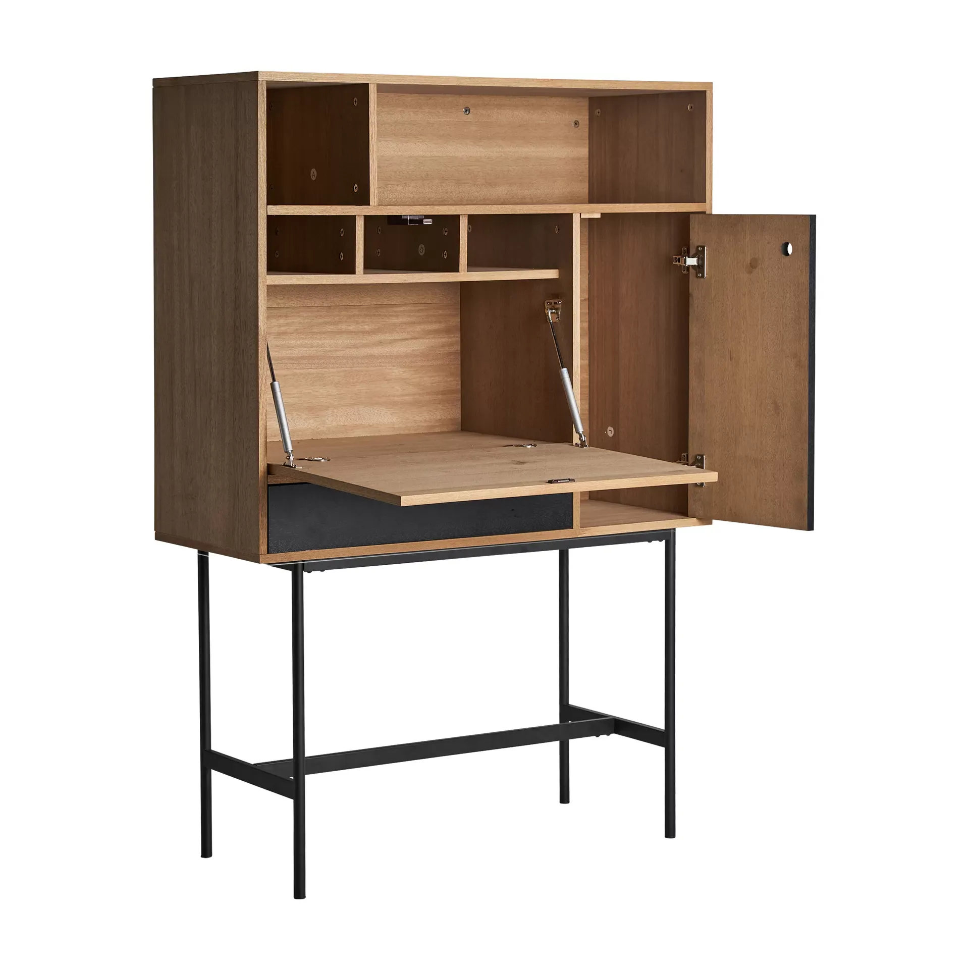 Illustration numéro 3 du produit Armoire en bois mdf brun clair 95x38x138 cm