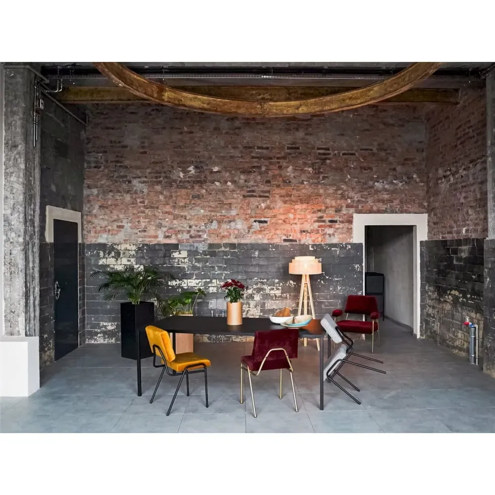 Illustration numéro 3 du produit Chaise Tissu Jaune H. assise 50 cm rembourré