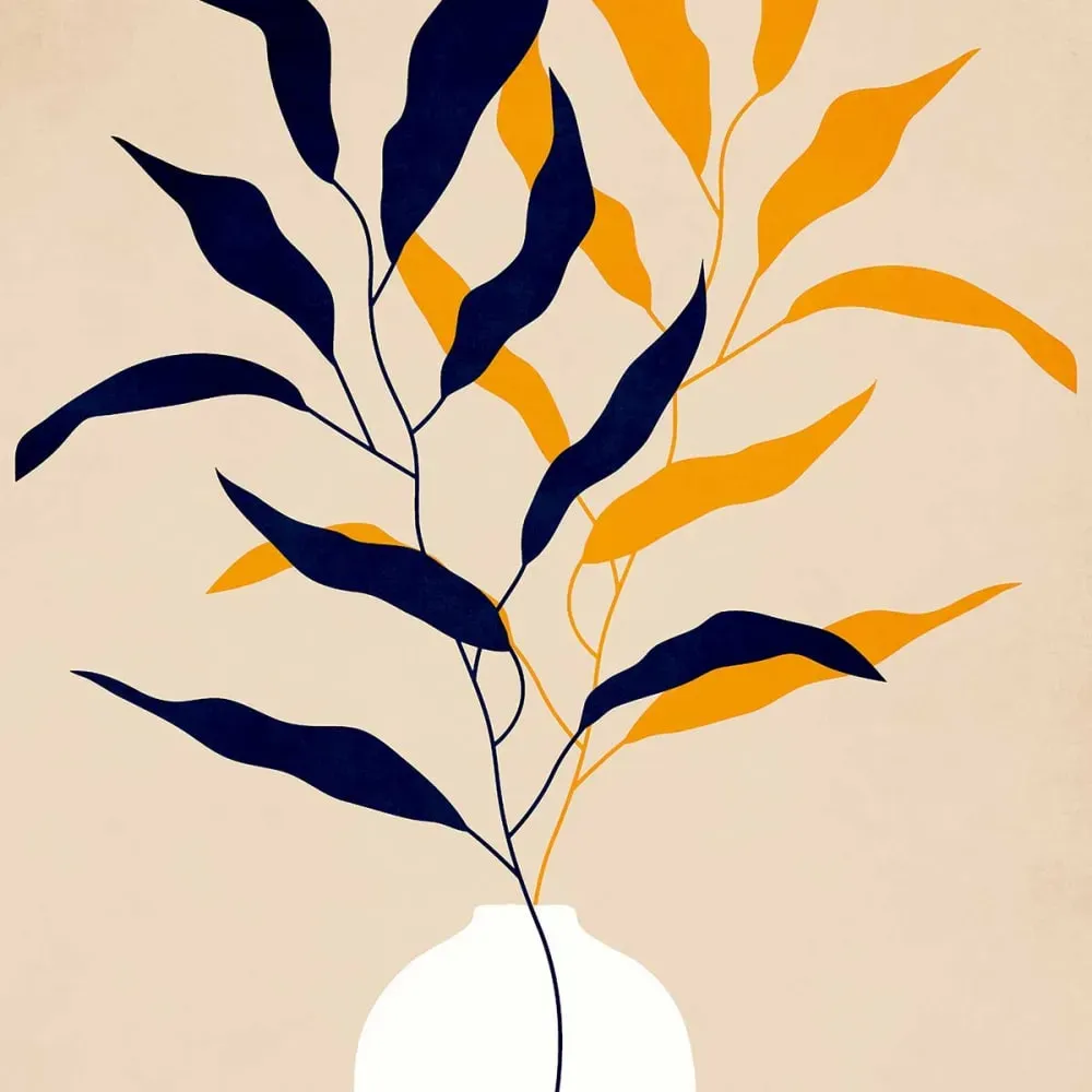 Illustration numéro 3 du produit Affiche fleurs plante et purete avec cadre noir 40x60  cm