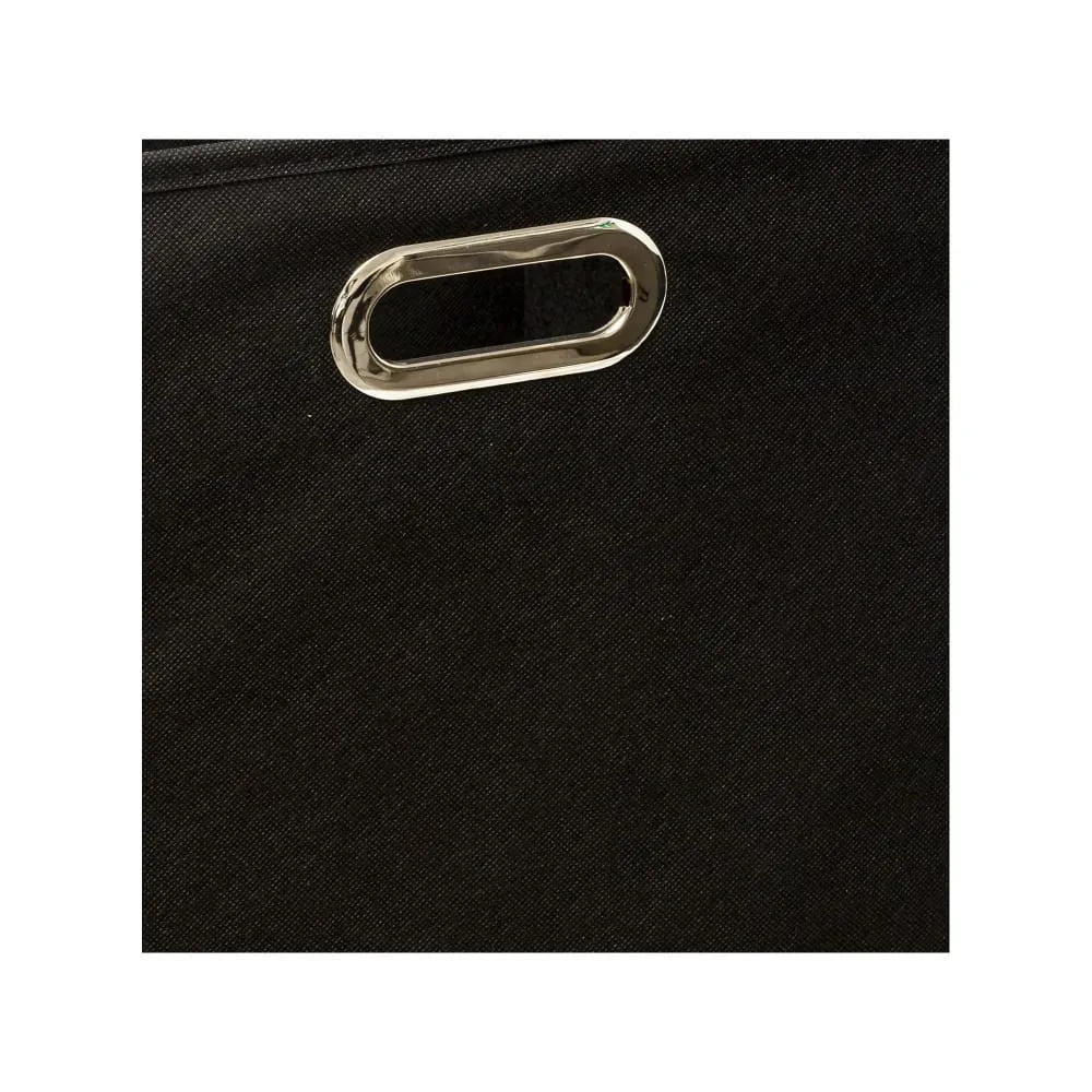 Illustration numéro 3 du produit Boîte de rangement  en tissu noir - 31x31x31cm